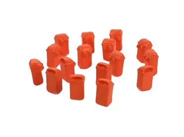 16 hängende Papierkörbe - Orange