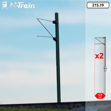 DB - H-Profilmasten mit Re75 Ausleger - (2 St.)