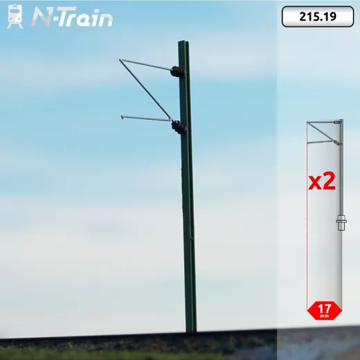 DB - H-Profilmasten mit Re75 Ausleger - (2 St.)