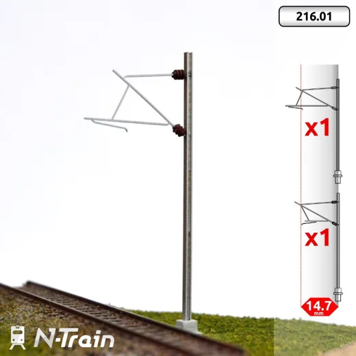 SNCF - H-Profilmasten mit 25kV Ausleger - S (2 St.)