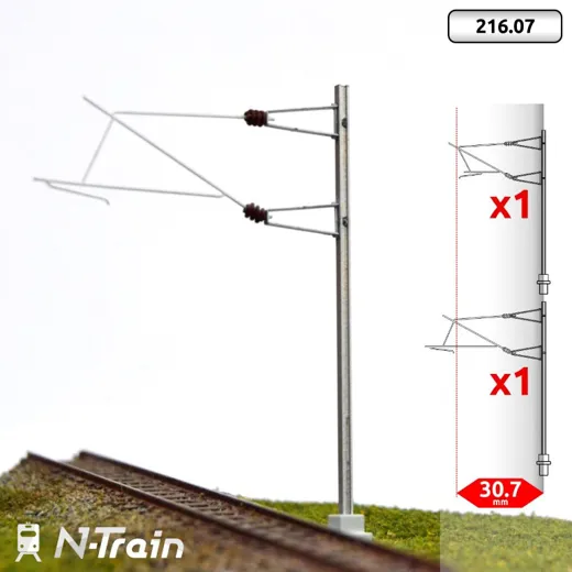 SNCF - H-Profilmasten mit 25kV Ausleger - L2 (2 St.)