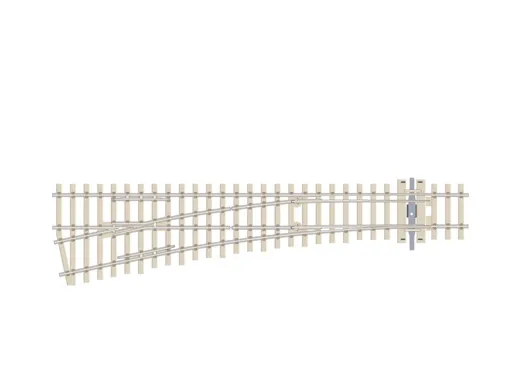 H0 Cd75 12° Weiche links, Betonschwelle, mittlere, R 914 mm