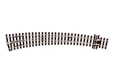 Code 75 10° Bogenweiche links, Holzschwellen, R 609 mm