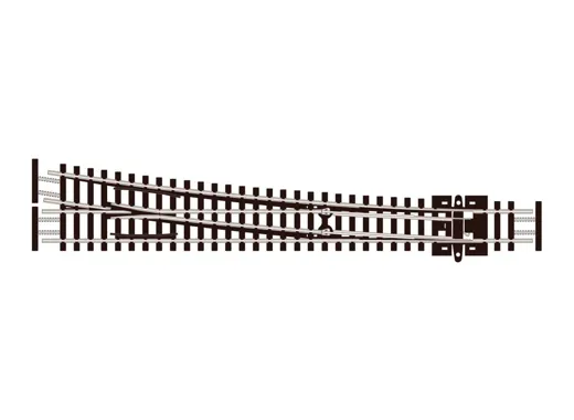 N Cd55 10° Weiche rechts, lang, R 914 mm