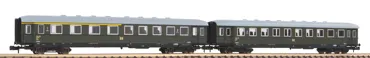 N 2er Set Schürzeneilzugwagen 1./2. Klasse + 2. Klasse DR III