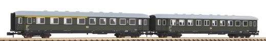 N 2er Set Schürzeneilzugwagen 1./2. Klasse + 2. Klasse DR III