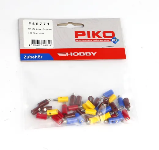 Stecker Miniatur 32 Stück + 8 Buchsen