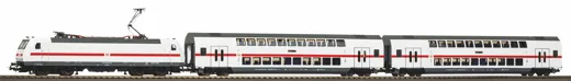 Start-Set mit Bettung Personenzug BR 146 mit 2 IC Doppelstockwagen, DB