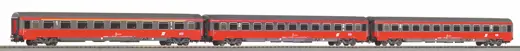 3er Set Schnellzugwagen Eurofima 1x 1. Klasse + 2x 2. Klasse ÖBB IV