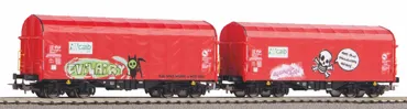 2er Set Schiebeplanenwagen Shimmns mit Graffiti Caib NS VI