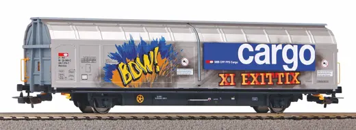 Grossraumschiebewandwagen Hbbillnss SBB mit Graffiti VI