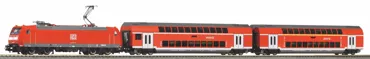 PIKO SmartControlwlan Set mit Bettungsgleis DB AG VI Doppelstockpersonenzug