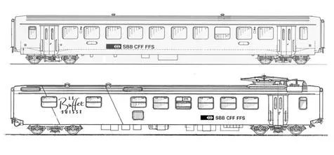 2er Set SBB EW I Wagen, B+ WR le Buffet Suisse