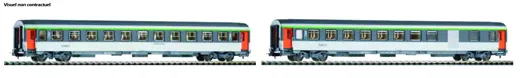 SNCF 2 Corailwagen 1x 2. Klasse und 1x 2.Klasse mit Gepäckabteil Ep. IV/V