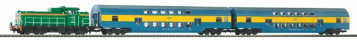 Start-Set mit Bettung SM42 mit Doppelstockwagen PKP