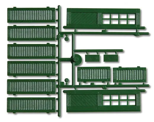 Fensterläden und Türen, grün