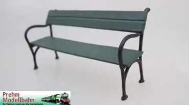 Parkbank, grün, Metall