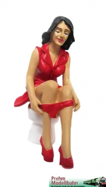 Frau auf der Toilette