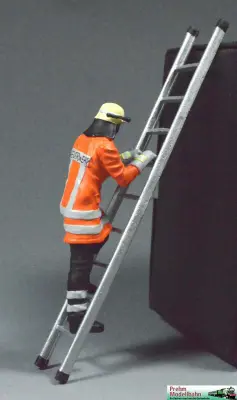 Feuerwehrmann mit Leiter