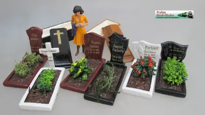 Friedhof - Kunststoff - bemalt