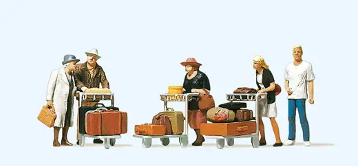 Reisende mit Kofferkulis