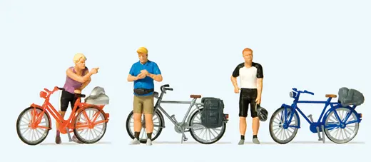 Stehende Radfahrer in sportlicher Kleidung (2)