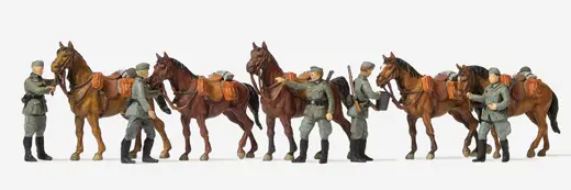 Kavalleristen stehend, Pferde,  DR 1939-45, unbem.