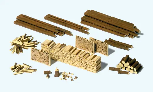 Stämme, Holzscheite, Holzstapel, Bausatz