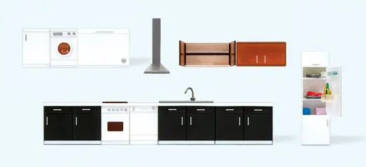 Kücheneinrichtung, 9 Teile Fertigmodell
