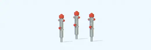 Hydranten silber. 3 Stk. Fertigmodell