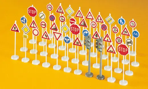 Verkehrszeichen, 40 Stück Bausatz