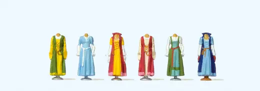 Mittelalterliche Kleidung auf Ständer