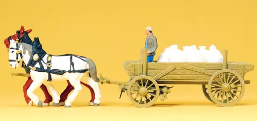 Bauernwagen mit Mehlsäcken