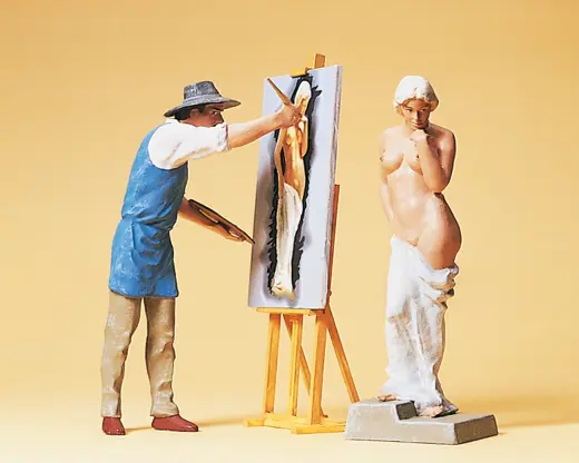 Kunstmaler und Modell