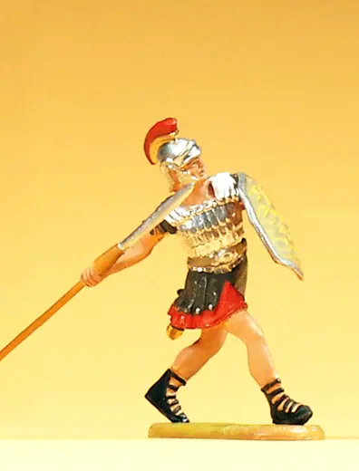 Römer laufend mit Speer