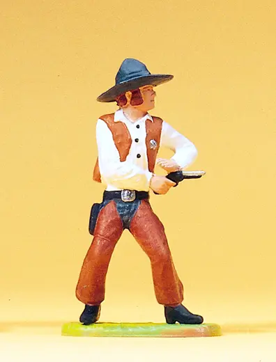 Cowboy stehend mit Revolver