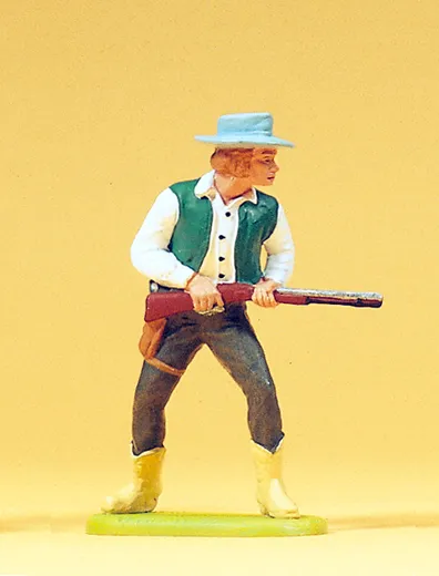 Cowboy stehend mit Gewehr