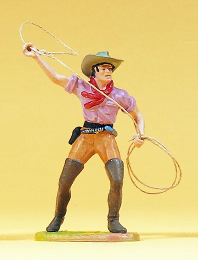 Cowboy stehend Lasso werfend