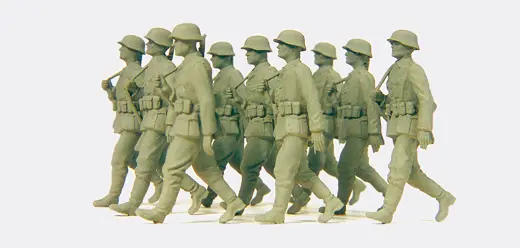 Grenadiere im Gleichschritt DR 1939-45, 9 unbemalte