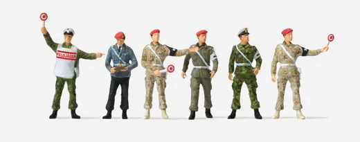 Feldjäger Bundeswehr. 6 unbemalte Figuren. Bausatz.