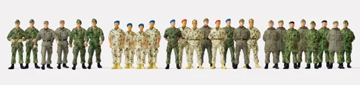 Bundeswehr. Auf dem Kasernenhof. 26 unbem. Figuren.