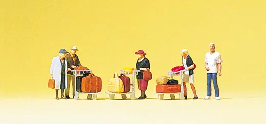 Reisende mit Kofferkulis