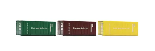 3-tlg. Set: 20'-Container