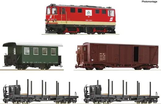 5-tlg. Zugset: Diesellokomotive 2095 005-1 mit GmP, ÖBB