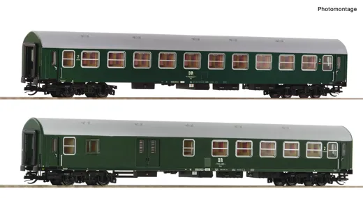 2-tlg. Set 2: Reisezugwagen, DR