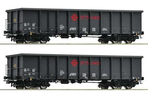 2-tlg. Set: Offene Güterwagen, Ermewa