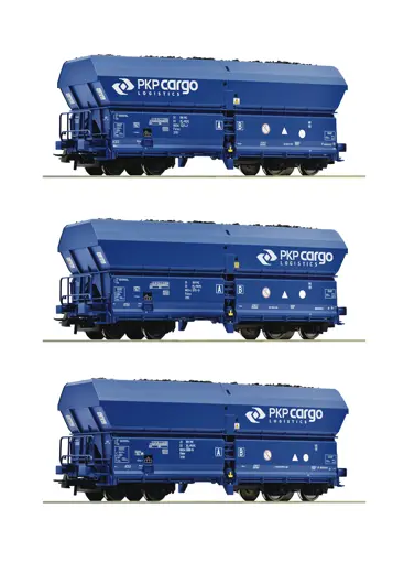 3-tlg. Set: Selbstentladewagen, PKP Cargo