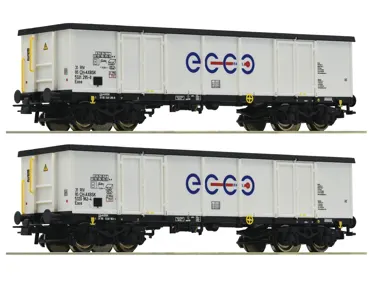 2-tlg. Set: Offene Güterwagen, Ecco Rail, Privatbahn