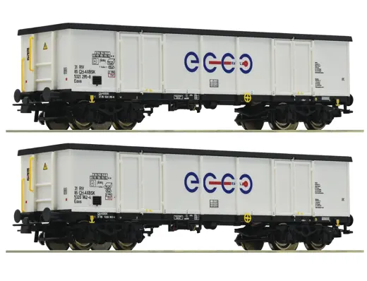 2-tlg. Set: Offene Güterwagen, Ecco Rail, Privatbahn