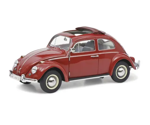 VW Käfer Faltdach "1963", rot, 1:18